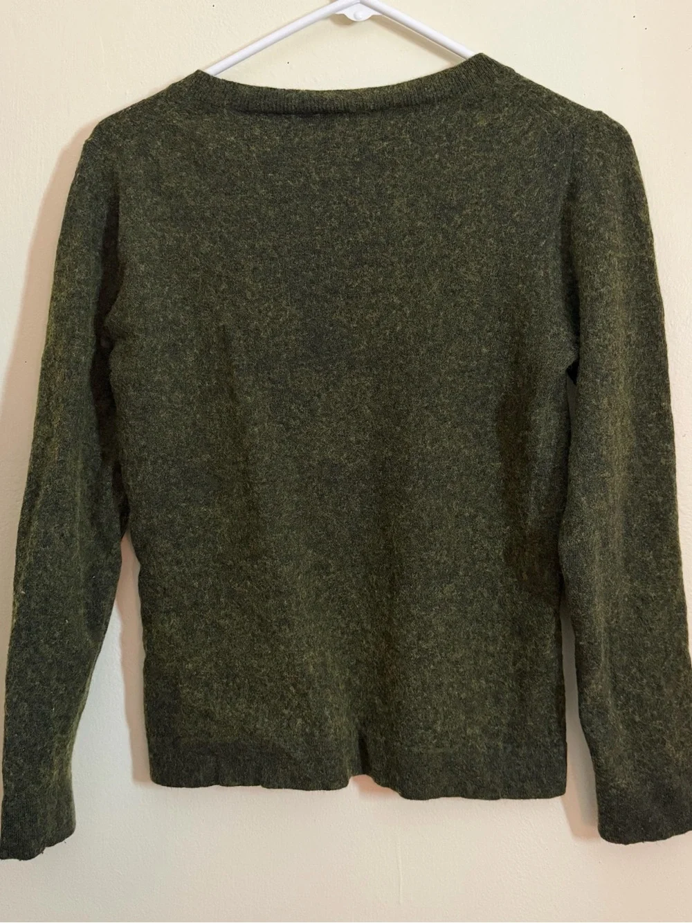 J. Crew Green Wool Crewneck Sweater